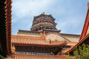 Naklejka premium Summer Palace, an imperial garden in the Qing dynasty, Beijing, China