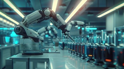 Industry Manufacturing Mechanic Robot in Medical Laboratory