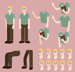 character sheet of a young teacher