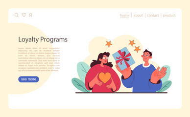 Loyalty Programs concept. Flat vector illustration