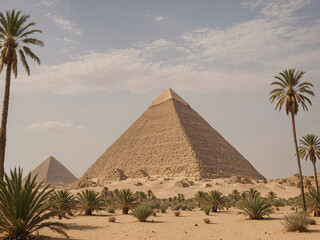 Majestic pyramid stands quietly among the valley of kings, serving as the resting place of the...