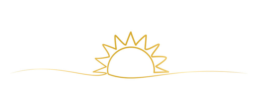 recommend clip art: line art resume summer beach sunset vector illustration