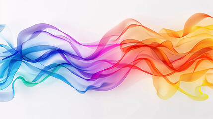 A creative illustration of the LGPTQ+ Pride flag with stylized, colorful stripes and abstract elements, set against a minimalistic white background, celebrating diversity and community spirit