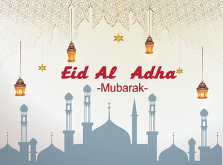 Eid mubarak greeting card  festival background