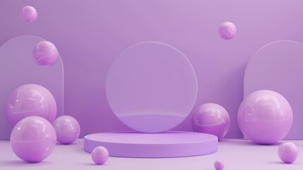Obraz premium A purple background with a large purple sphere in the center