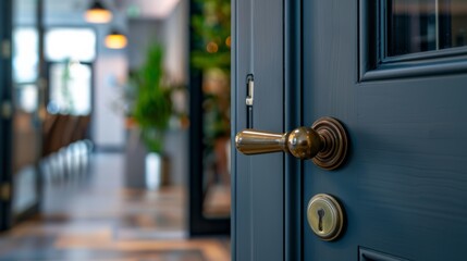 A manager's office door is open, symbolizing their accessibility and willingness to hear employee concerns.
