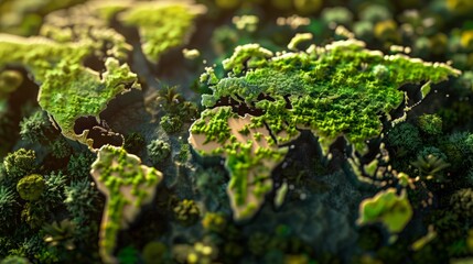 A world map depicted in green tones serves as the backdrop for this informational graphic.