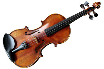 Fototapeta premium Classic violin isolated on transparent background png