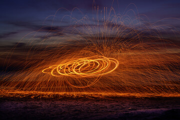 fire and smoke lightpainting