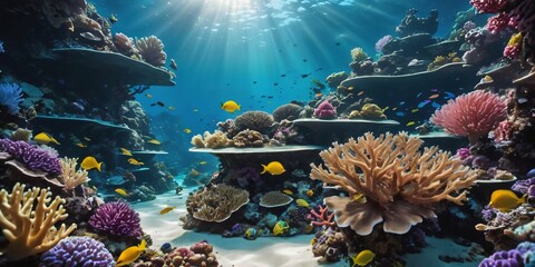 coral reef and fishes