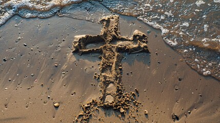 The Cross Drawn On The Sand