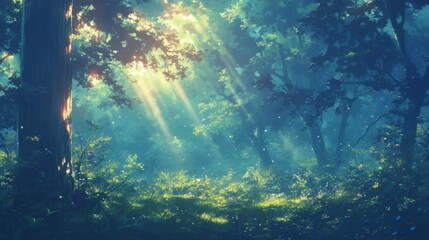 Obraz premium Beautiful illustrations of serene natural beauty