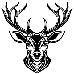 deer-head-solid-line-art-silhouette