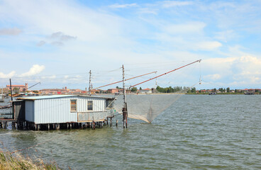 fishing huts called Bilancieri or Padelloni with big fishing nets