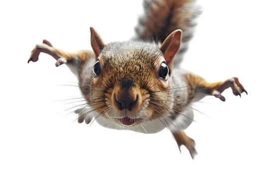 squirrel on white background