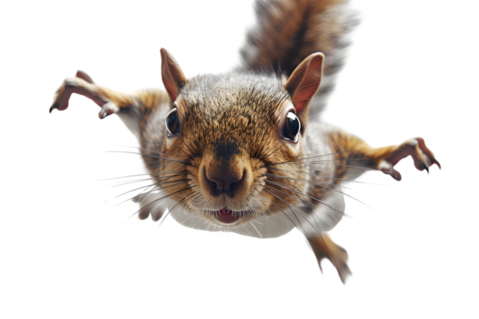 squirrel on white background
