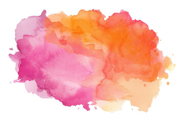 Abstract watercolor painting. Pink and orange.