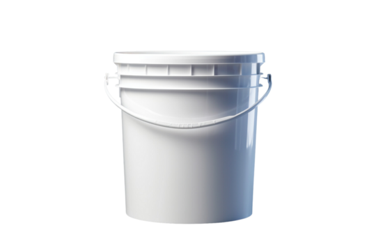 White matte paint paint bucket mockup