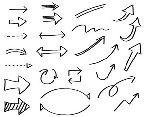 矢印素材集_黒ペン