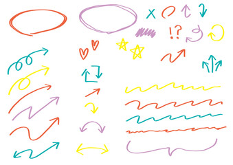 矢印記号素材集_カラーマーカー