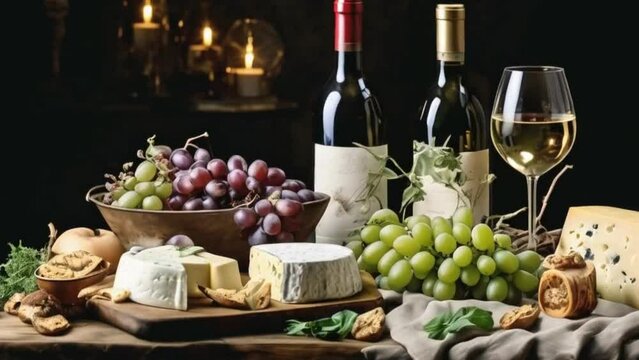 wine and fruit