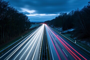 Germany- bavaria- long exposure of traffic
