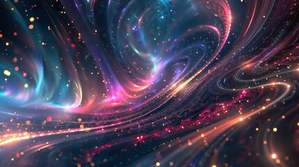 Naklejka premium Digital dreamscape with pulsating colors backdrop