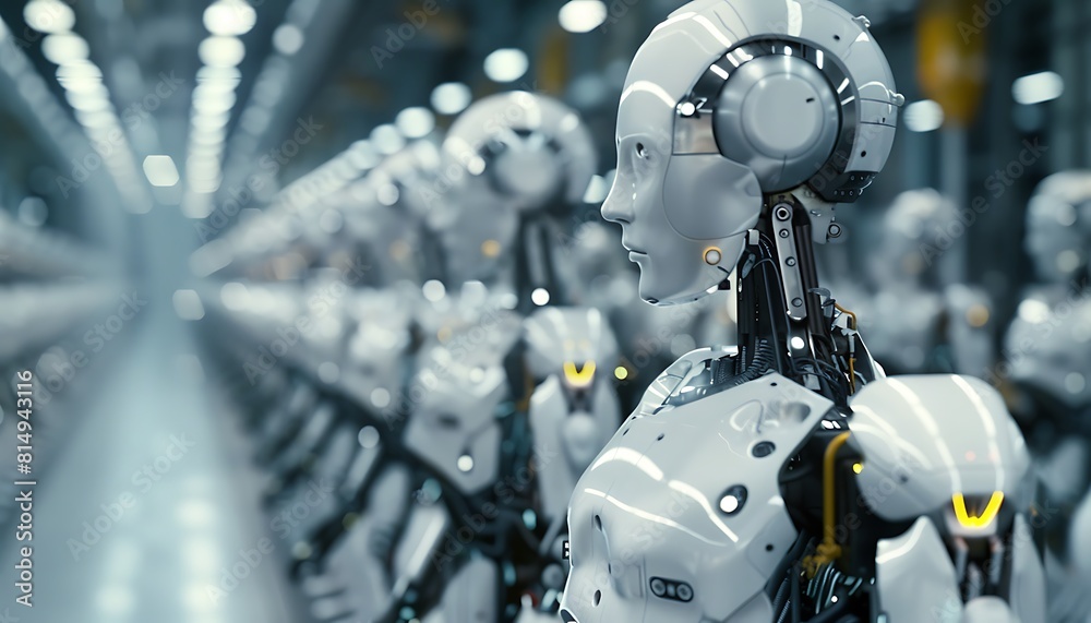 Fototapete ai driven precision in robotic assembly lines