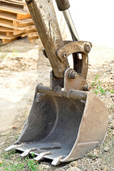 Rusty excavator scoop