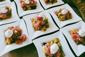 Gourmet Fish Tartare - Elegant Food Presentation