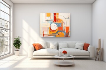 Brighten up your home with this stunning abstract painting. Perfect for adding a touch of contemporary style to any room.