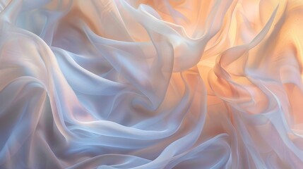 Obraz premium Translucent veils in opal and pearl evoke ethereal beauty backdrop