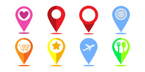 location tags Icon Vector set