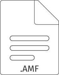 AMF Black Empty Outline Doc icon