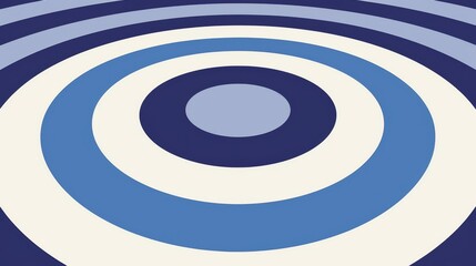 An illustration of a target on a transparent background, depicted in shades of blue, symbolizing business goals or objectives.