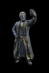 On the streets in Amasya, Turkey in public places.
Bronze sculptures and statues, decoration of urban architecture.