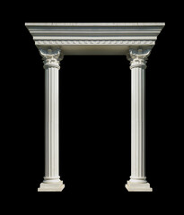 Elements of the architecture of buildings, ancient arches and columns, stucco and patterns. On the streets in Turkey, public places.