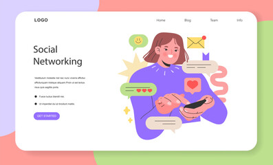 Social Networking concept. Vector illustration.