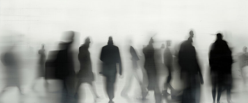 blurry silhouettes of people