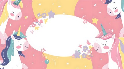 Enchanting Unicorn Surrounded by Magical Rainbows and Twinkling Stars