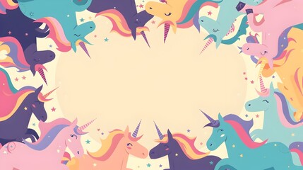 Whimsical Unicorn with Colorful Celestial Background in Vibrant Digital Art Style