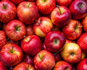 A close up of red apples