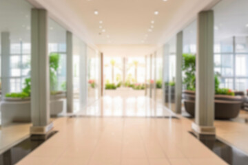 abstract blur luxury hotel lobby and lounge for background. hotel lobby interior room for...