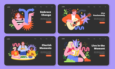 YOLO concept Flat Vector illustration.