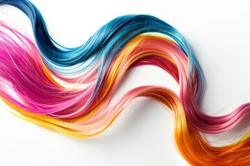 Strand of beautiful multicolored hair