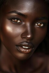 The rich chocolatey skin of a person of color