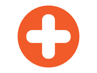 Obraz premium Plus symbol button