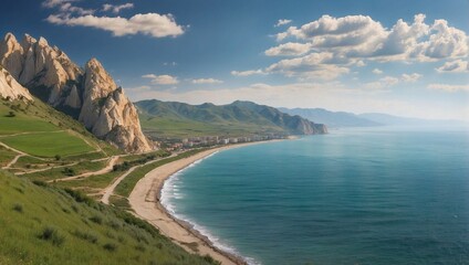 Fototapeta premium view from the lake