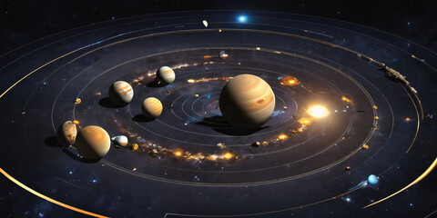 planets in space