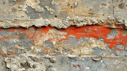  A close-up of a wall with peeling paint on its sides